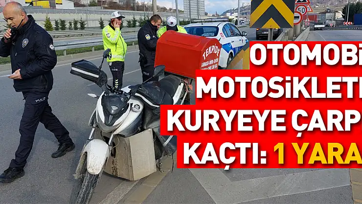 Samsun'da otomobil motosikletli kuryeye çarpıp kaçtı: 1 yaralı