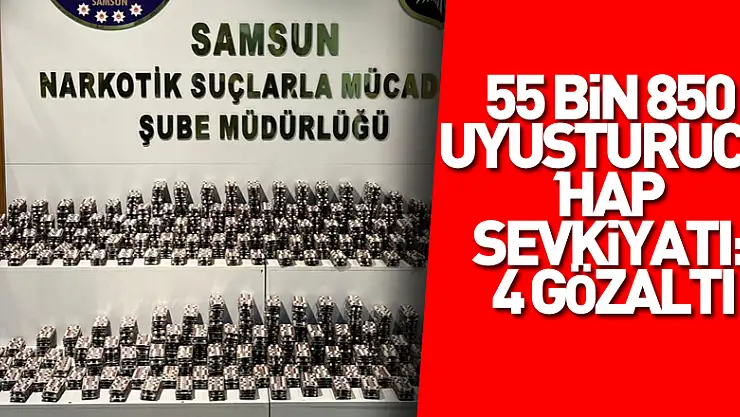 Çekici üzerindeki minibüsle 55 bin 850 uyuşturucu hap sevkiyatı: 4 gözaltı
