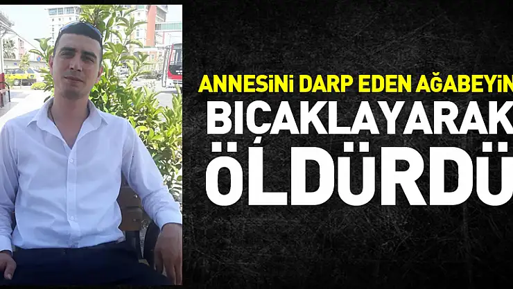 Annesini darp eden ağabeyini bıçaklayarak öldürdü