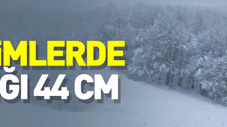 Samsun'un yüksek kesimlerinde kar kalınlığı 44 cm