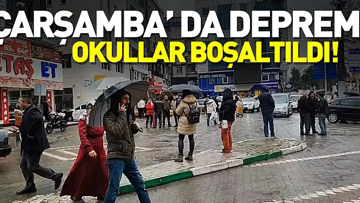 ÇARŞAMBA' DA OKULLAR BOŞALTILDI