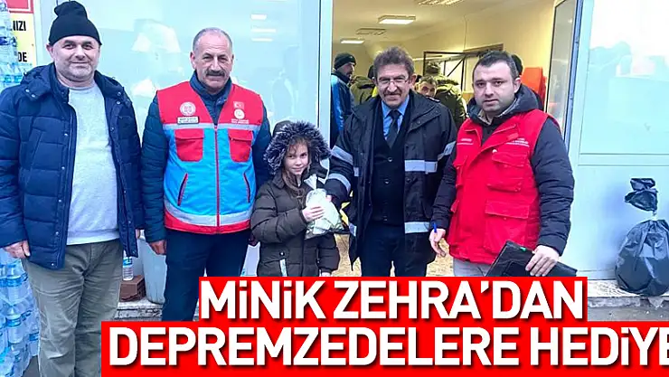 Minik Elif Zehra, kumbarasında biriktirdiği 410 lirayı depremzedelere gönderdi