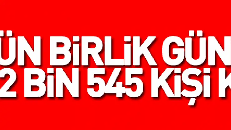 Gün birlik günü: 3 günde 2 bin 545 kişi kan verdi