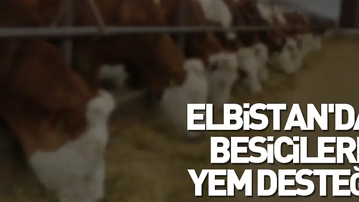 Elbistan'da besicilere ücretsiz yem desteği