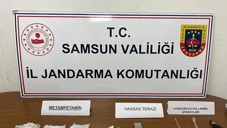 Samsun'da uyuşturucuyla yakalanan şahıs gözaltına alındı