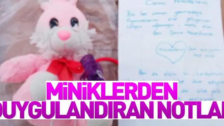 Miniklerden duygulandıran notlar