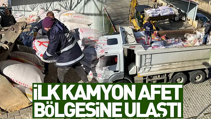 İlk Kamyon Afet Bölgesine Ulaştı