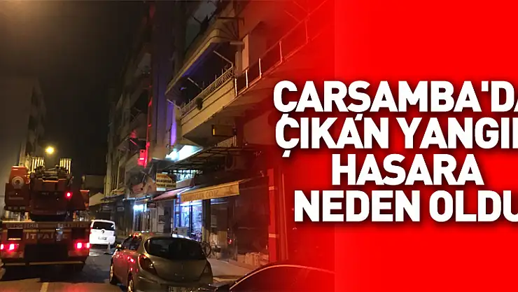 Çarşamba'da çıkan yangın hasara neden oldu