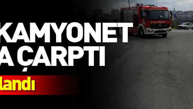 Samsun'da kamyonet kaldırıma çarptı: 2 yaralı