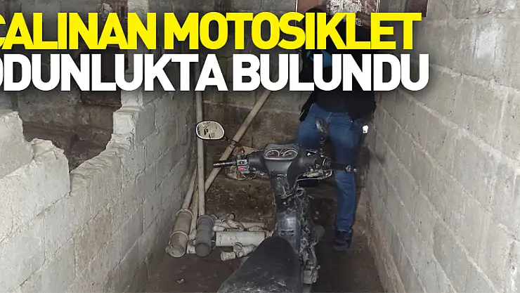 Çalınan motosiklet odunlukta bulundu