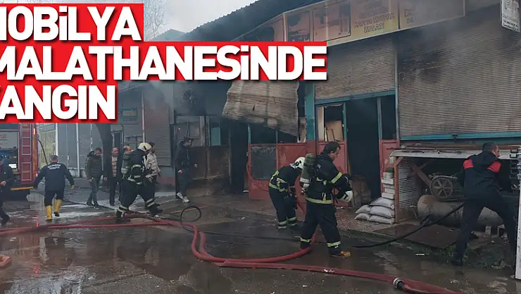 mobilya imalathanesinde yangın