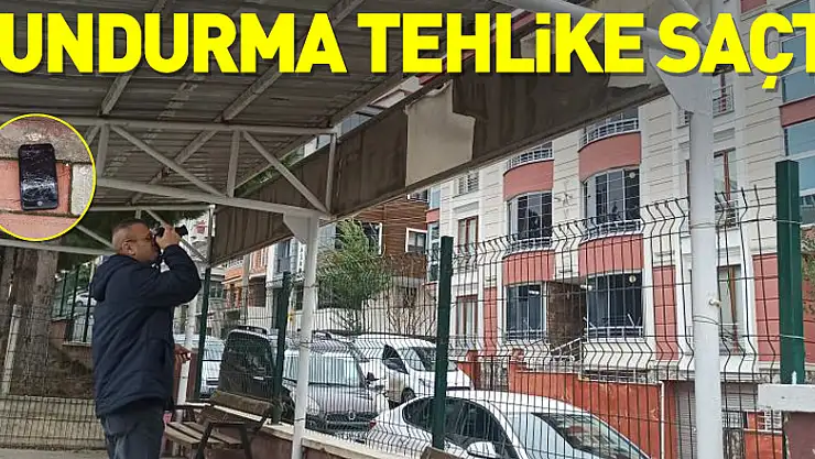 Sundurmadan düşen parça tehlike saçtı