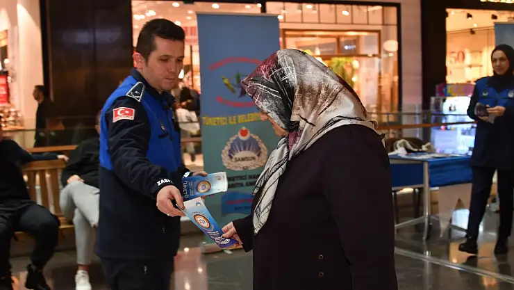 Samsun zabıtası tüketicileri bilgilendirdi