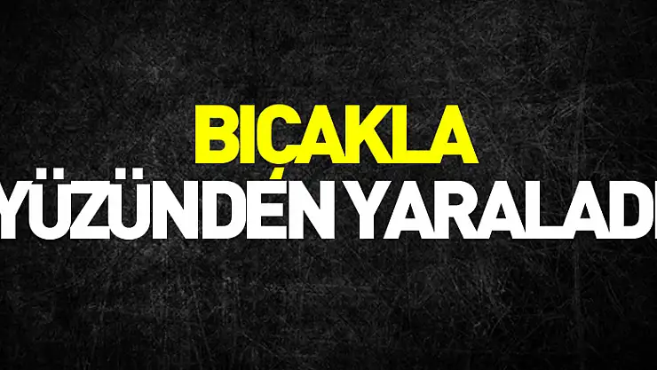 Bıçakla yüzünden yaraladı