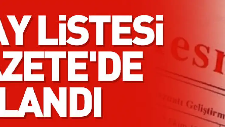 Cumhurbaşkanlığı seçimi geçici aday listesi Resmi Gazete'de yayımlandı