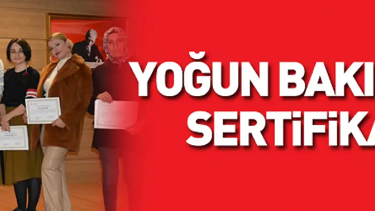 Yoğun bakım hemşireleri sertifikalarını aldı