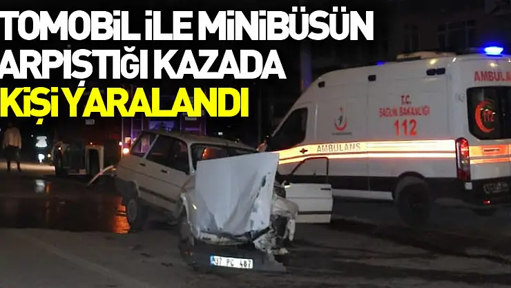 Samsun'da otomobil ile minibüsün çarpıştığı kazada 6 kişi yaralandı