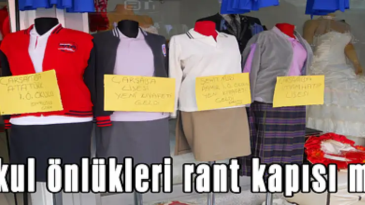 Okul önlükleri rant kapısı mı?