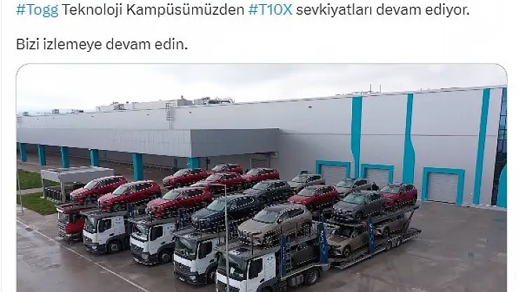 Togg sevkiyatları başladı