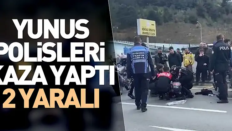 Samsun'da yunus polisleri kaza yaptı: 2 yaralı