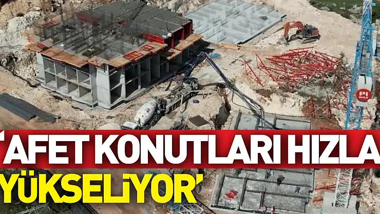 Bakan Kurum: 'Hatay Altınözü'ndeki afet konutları hızla yükseliyor, bina inşaatında ikinci kat göründü'