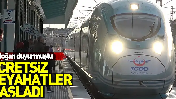 Cumhurbaşkanı Erdoğan duyurmuştu, ücretsiz seyahatler başladı: Vatandaşlar YHT garına akın etti