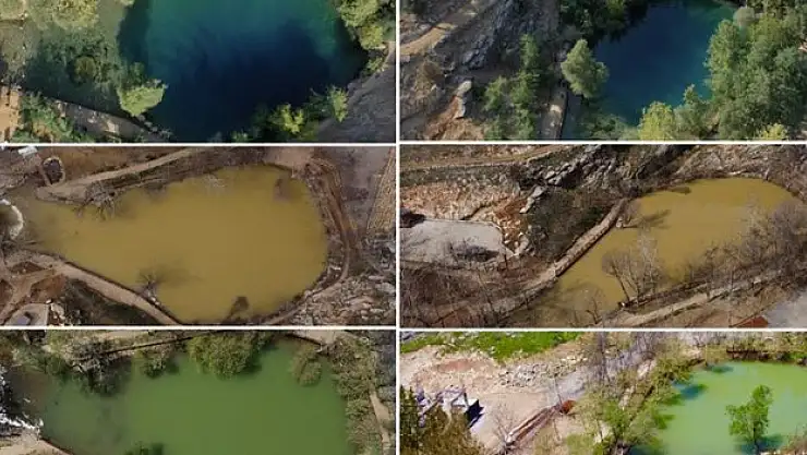 Depremlerin ardından rengi değişen Yeşilgöz Gölü eski haline dönüyor