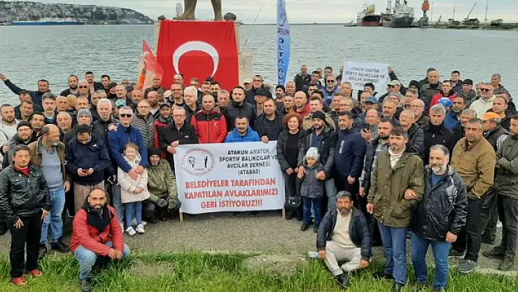 Samsun'da olta balıkçılarından 'kıyılarda hukuksuzluk' tepkisi