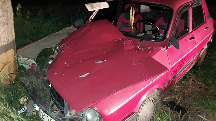 Samsun'da ağaca çarpan otomobil sürücüsü yaralandı