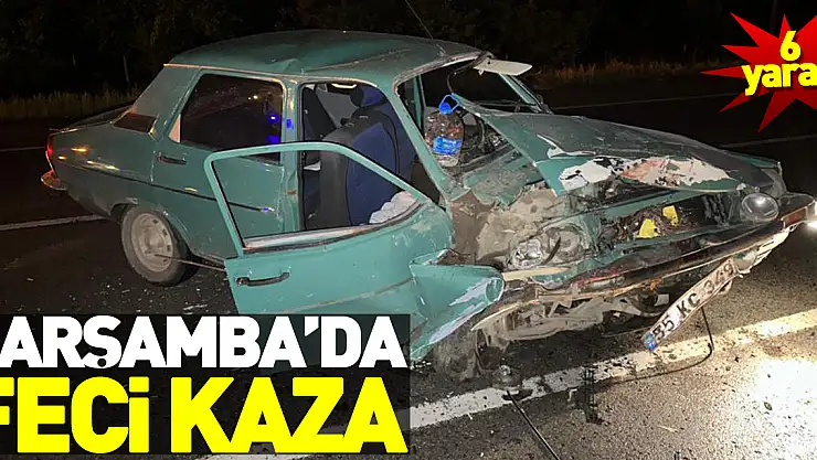 iki otomobilin çarpıştığı kazada 6 kişi yaralandı