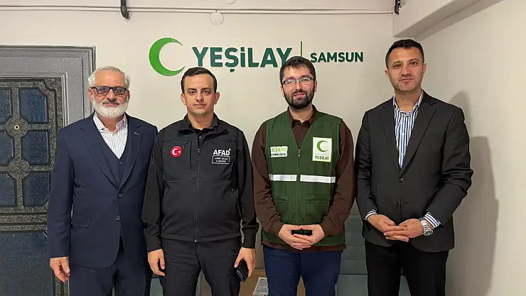 AFAD Samsun İl Müdürü Matur'dan Yeşilay Samsun Şubesine ziyaret
