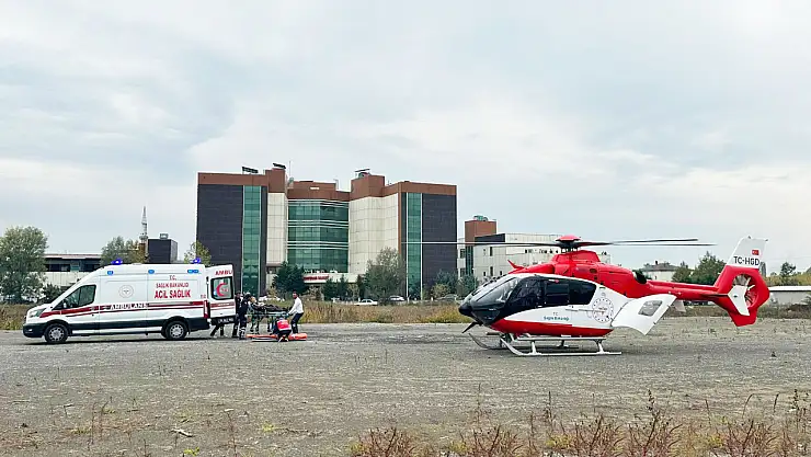 Ambulans helikopter kalp pili ihtiyacı olan hasta için havalandı