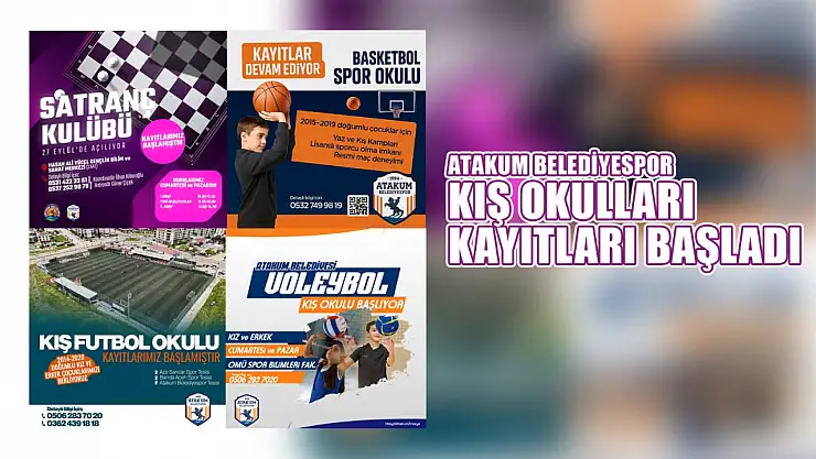 'Atakum Belediyespor Kış Okulları' kayıtları başladı