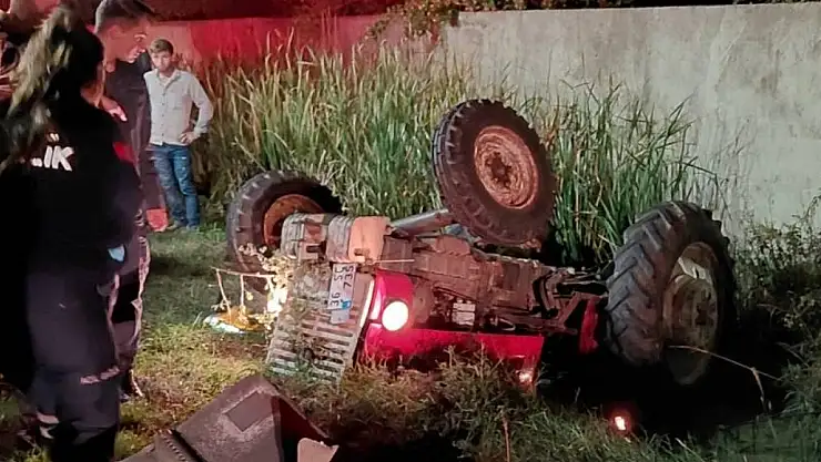 Bafra'da bir sürücü traktörün altında kaldı