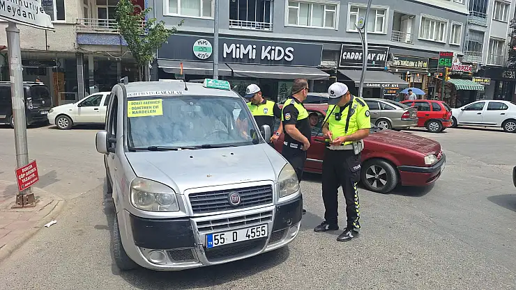 Bafra'da ticari araçlara trafik denetimi