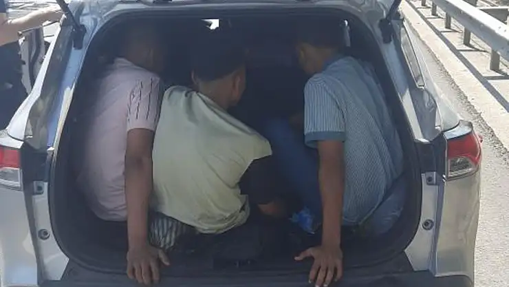 Bagajdan düzensiz göçmen çıktı