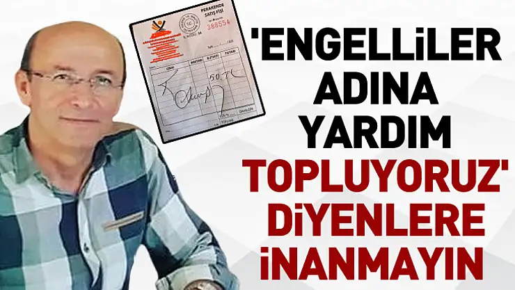 Başkan Uçar'dan uyarı: 'Engelliler adına yardım topluyoruz' diyenlere inanmayın