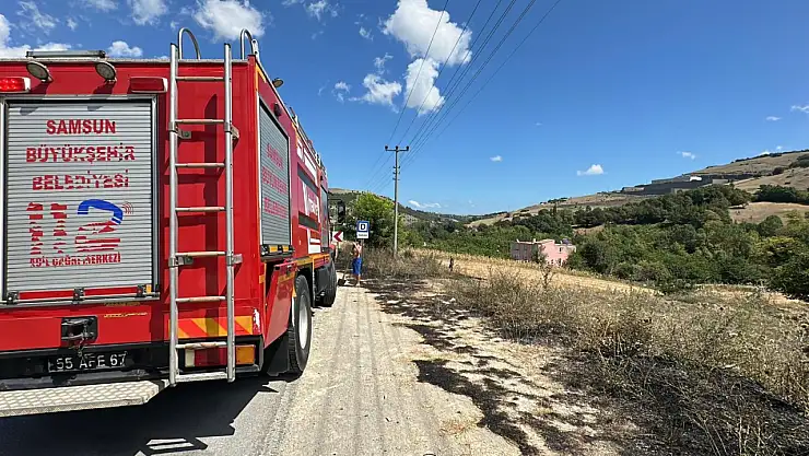 Çalılık alandaki yangın söndürüldü