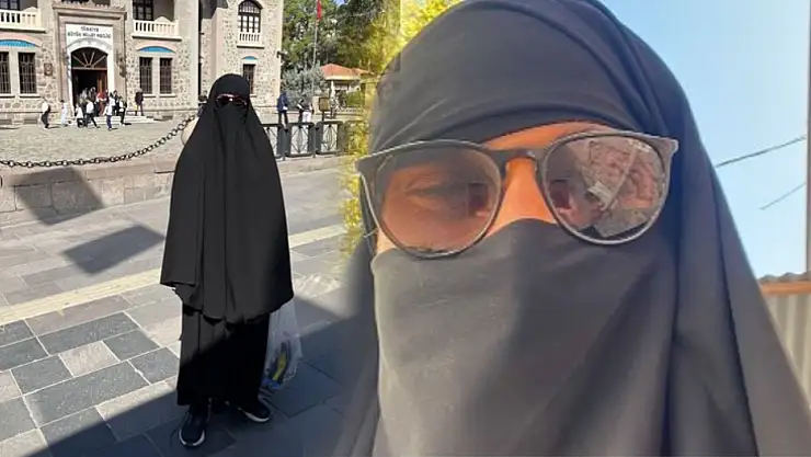 Çarşafla gezen erkek gözaltına alındı