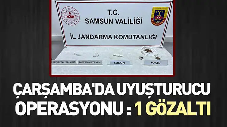 Çarşamba'da Uyuşturucu operasyonu: 1 Gözaltı