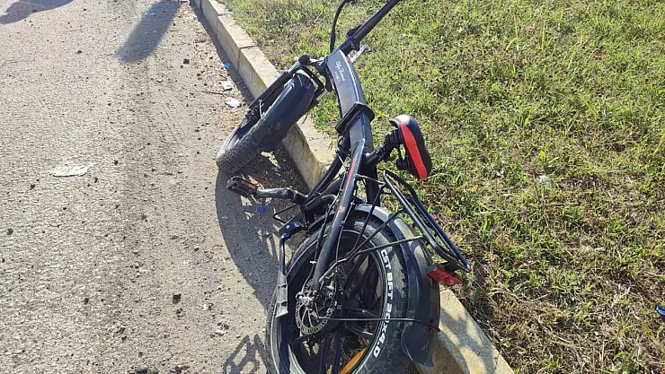 Ciple çarpışan sürücü yaralandı