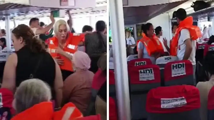 Deprem denizde büyük panik yarattı