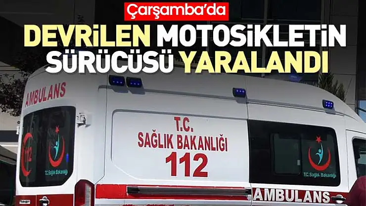 Devrilen motosikletin sürücüsü yaralandı
