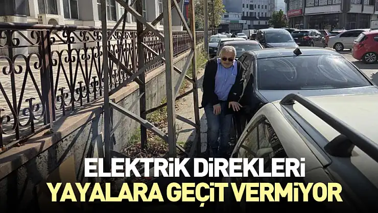 Elektrik direkleri yayalara geçit vermiyor