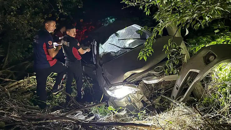 Erbaa'da tarlaya devrilen otomobilde 6 yaralı