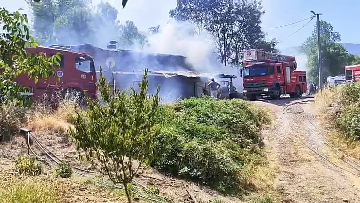 Ev sahibi ve hayvanları son anda kurtarıldı