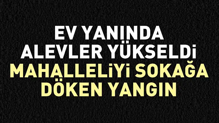 Ev Yanında Alevler Yükseldi: Mahalleliyi Sokağa Döken Yangın