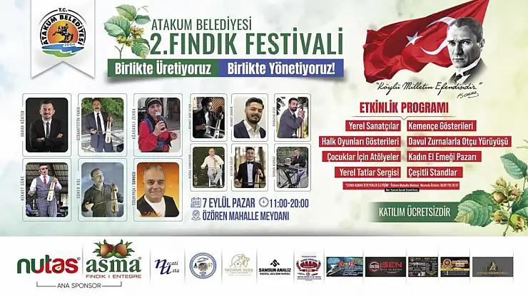 Fındığın Bereketi Atakum'da Festivalle Taçlanıyor