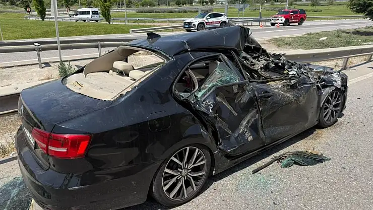 Freni arızalanan biçerdöver kazaya neden oldu