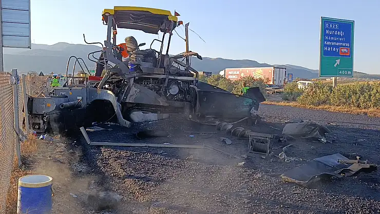 Freni patlayan tır alev aldı